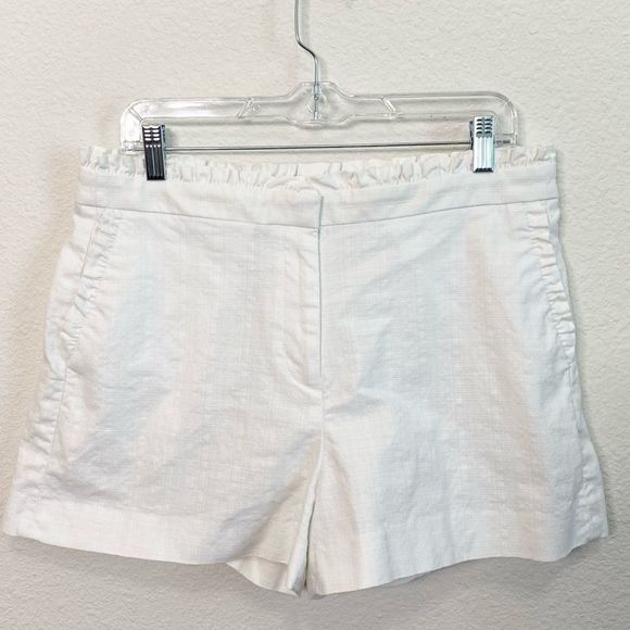 J. Crew Ruffle White Shorts - Picture 2 of 6